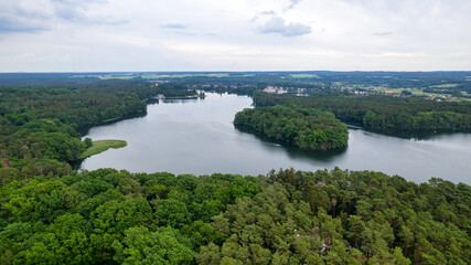 Drone view of the beautiful summer landscape.