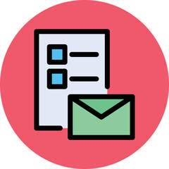 Message List Vector Icon
