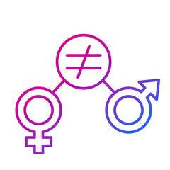 gender equity icon, trendy line design