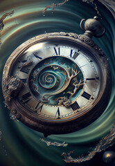 Obraz premium liminal space overtakes the unstoppable flow of time