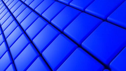 Fototapeta na wymiar Blue technology background, 3d squares pattern, modern backdrop useful for wallpaper, 3d render illustration.