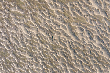 Vue aérienne des bancs de sable en baie de Somme