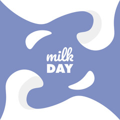 National Milk day design banner, poster or social media post