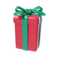 Red tall gift 3d render