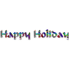 Sfondo trasparente con scritta happy holiday multicolore