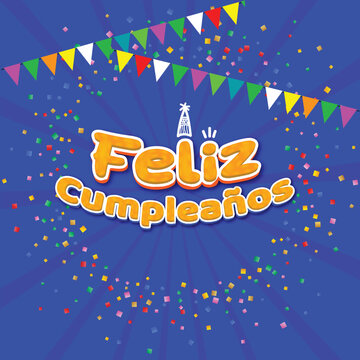 Happy Birthday Text Effect In Spanish