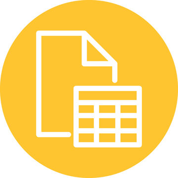 Excel Sheet Vector Icon

