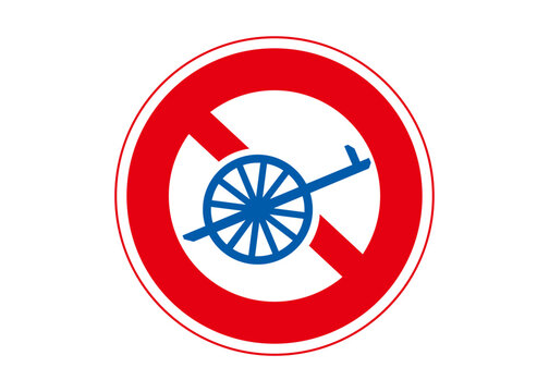 道路標識 自転車以外の軽車両通行止めのイラスト