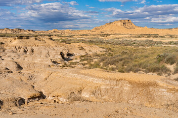 Desert area of Las Bardenas Reales in Navarra, Spain