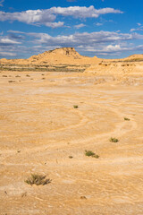 Desert area of Las Bardenas Reales in Navarra, Spain