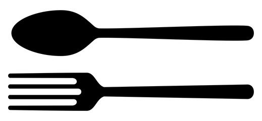 Spoon and Fork for Icon Symbol for Logo, Pictogram or Graphic Design Element. Base on Vector Illustration. Format PNG
