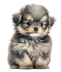 cute adorable puppy isolated on transparant background