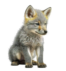 cute adorable wolf isolated on transparant background