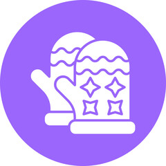 Winter Gloves Icon Style