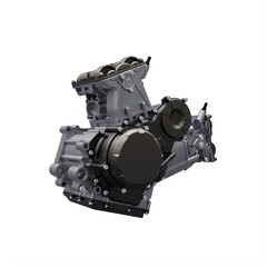 Motorcycle engine isolated