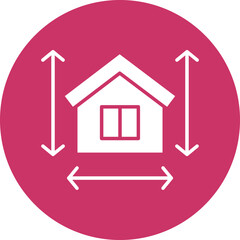 House Measurement Icon Style