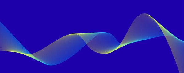 Creative wave in a Ukraine flag shape. Curved smooth sound stream or DNA. Abstract design. Vector illustration.
