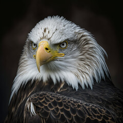 Fototapeta premium close up portrait of an american bald eagle
