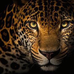 Plakat close up portrait of a jaguar