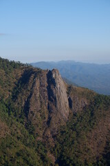 View of cliffs and mountains stacked together.
