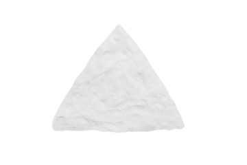 Plasticine handmade color white triangle geometric shapes. Suitable for children and is symbols are universal geometric shapes used around the world.