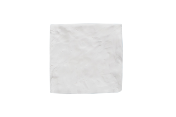 Plasticine handmade color white square geometric shapes. Suitable for children and is symbols are universal geometric shapes used around the world.