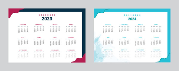 Beautiful calendar design template 18