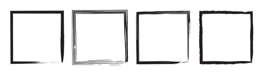 Grunge frame. Abstract vector template hand drawn. Vector illustration
