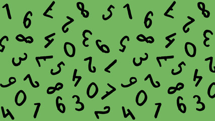 template with the image of keyboard symbols. a set of numbers. Surface template. yellow green background. Banner for insertion into site. Horizontal image.