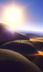 Obraz na płótnie Canvas sunset over the desert