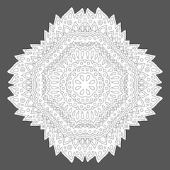 Art for coloring book with hand drawn pattern