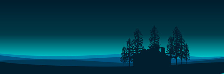 silhouette of mountain landscape vector illustration good for wallpaper design, design template, background template, and tourism design template