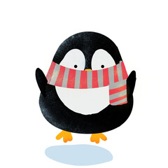 penguin with muffler