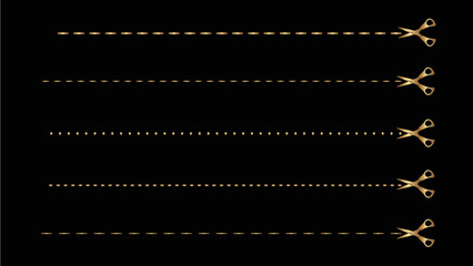 Cut line with scissors, Scissors cutting Line