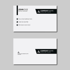 Modern presentation card with company logo. Vector business card template. Visiting card for business and personal use. creative modern name card and business card