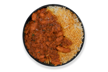 Authentic delicious spicy special boneless chicken tikka briyani combo meal