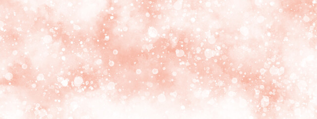 Abstract pink watercolor background with bubbles, beautiful pink watercolor background with various bokeh surrounding randomly, soft pink texture with smoke and clouds.	