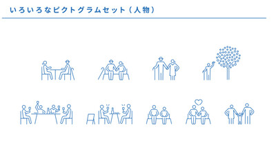 いろいろなピクトグラムセット、ベクター素材 © tiquitaca