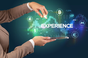 Close-up of a touchscreen with inscription