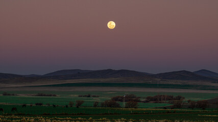 sunset in the mountains