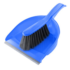 Blauer Handfeger und Schaufel  Hintergrund transparent PNG cut out