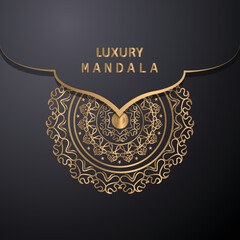 invitation card templates with gold patterned and crystals color luxury mandala background with golden arebesque pattern arabic islamic east style. ramadan style decorative mandala, flyer banner