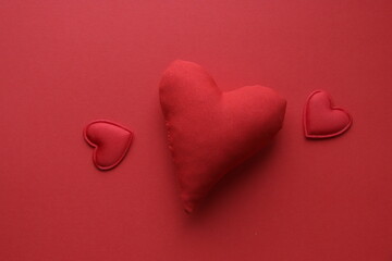 Valentines day background with red heart