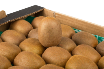 Green and yellow kiwi, PNG isolated on transparent background