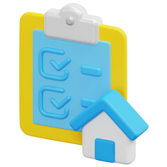 checklist 3d render icon illustration