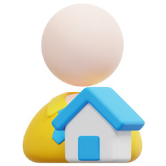 sales agent 3d render icon illustration