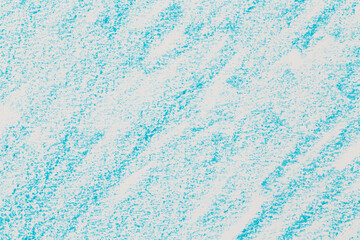 Wax crayon hand drawing blue background