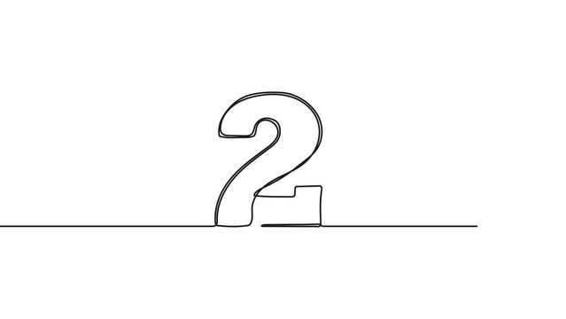 Continuous line numerals video. Arabic numbers in hand drawn style with one continuous line.