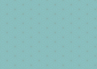 和柄背景素材：麻の葉柄（アクアグリーン）