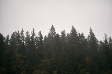 Breathtaking mountain landscape panorama. Beautiful nature of the Polish Tatra Mountains